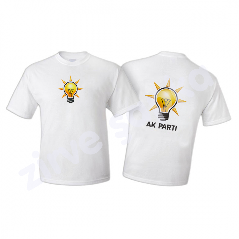 Ak Parti Promosyon Sıfır Yaka Tişört