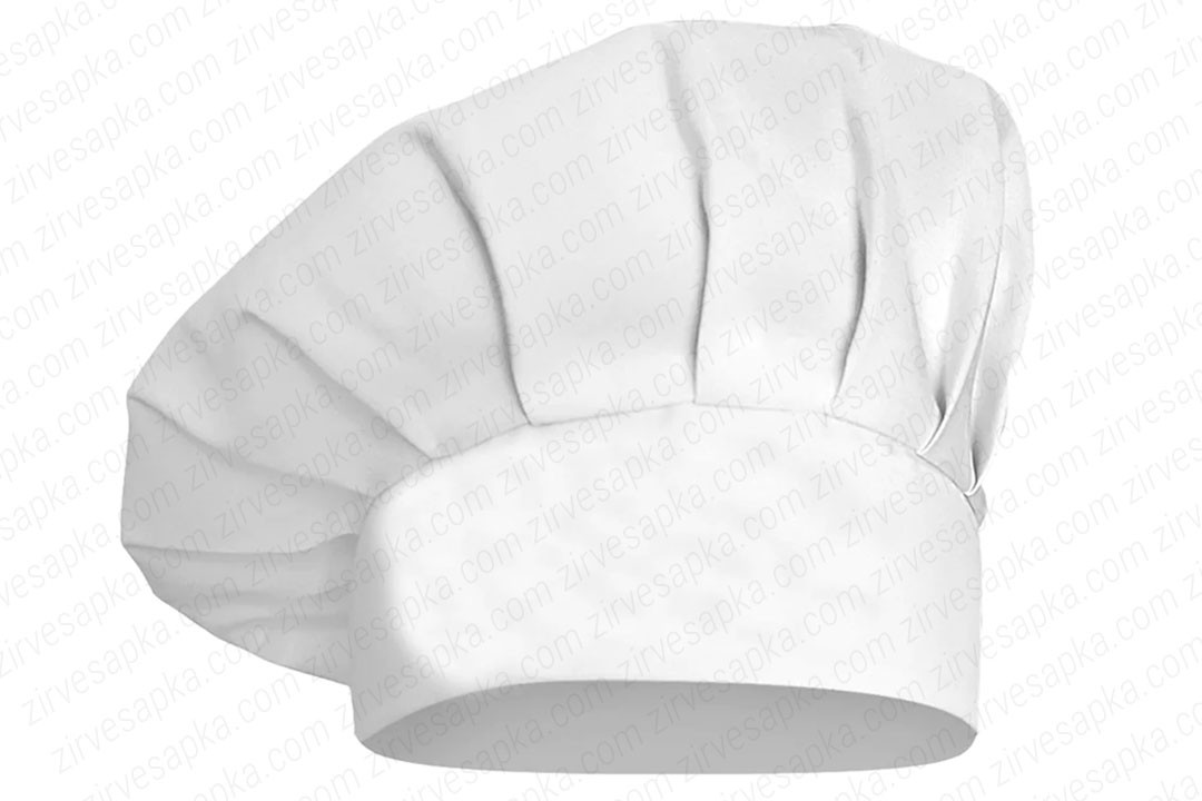 Aşçı Şapkası Mantar Kep Beyaz