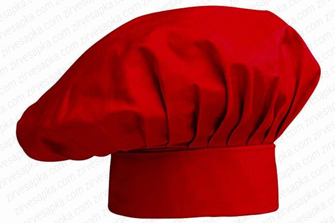 Aşçı Şapkası Mantar Kep Kırmızı