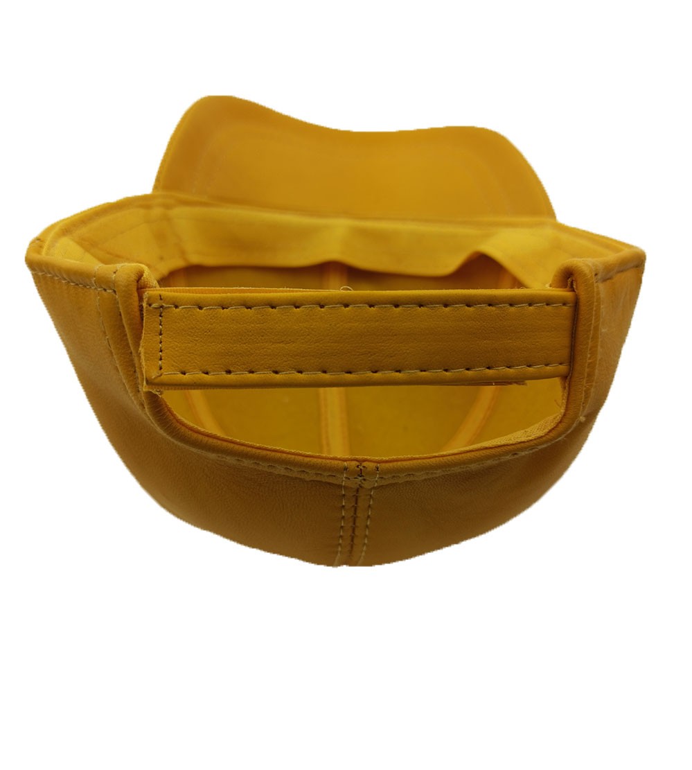 Deri Şapka - Sarı - Deri1006