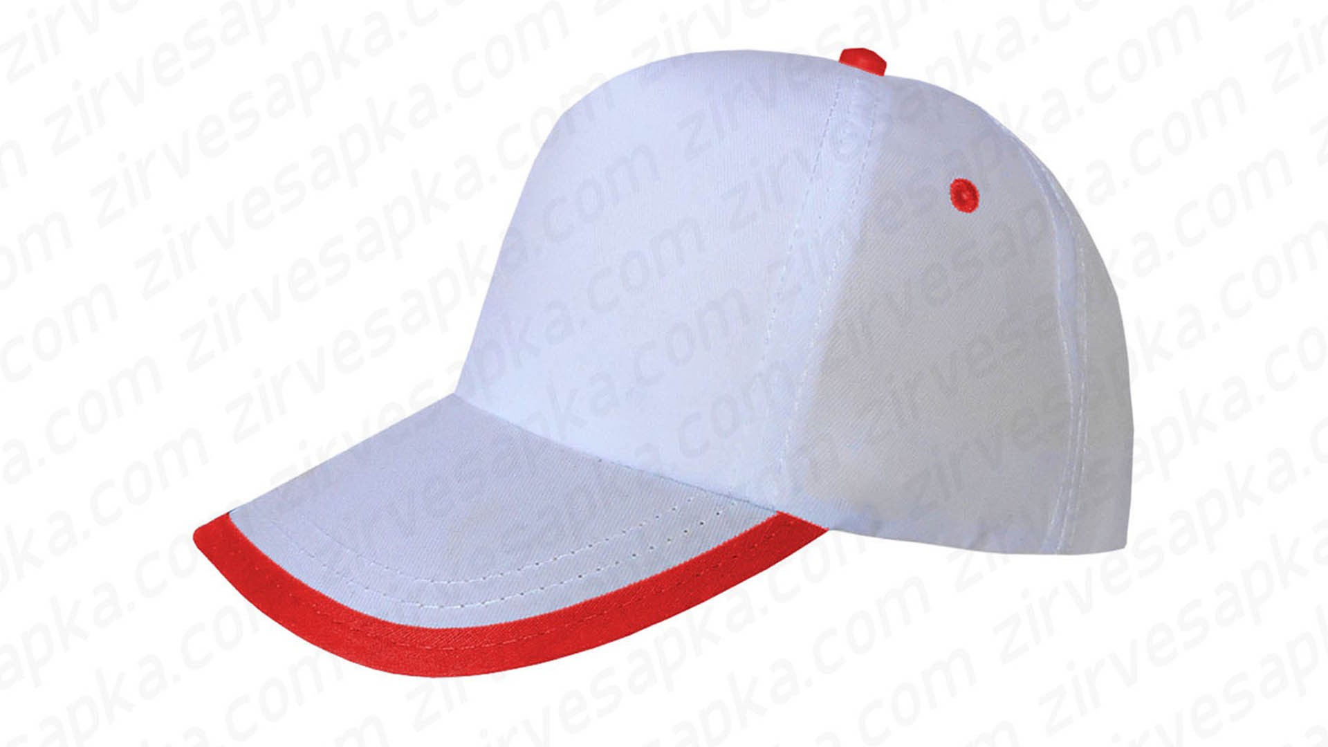 Siperi Biyeli Bereket Şapka - Beyaz Kırmızı