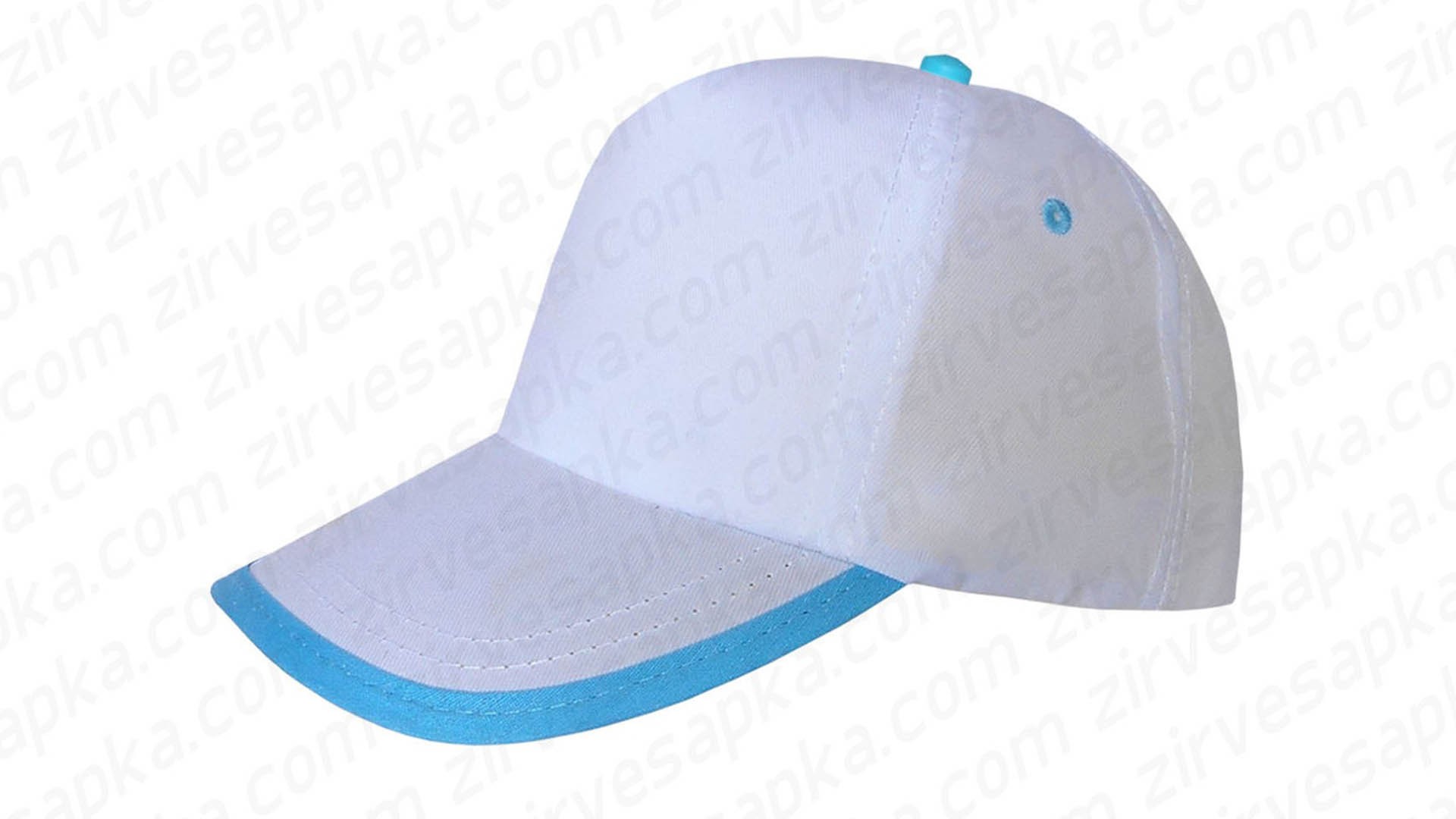 Siperi Biyeli Bereket Şapka - Beyaz Turkuaz