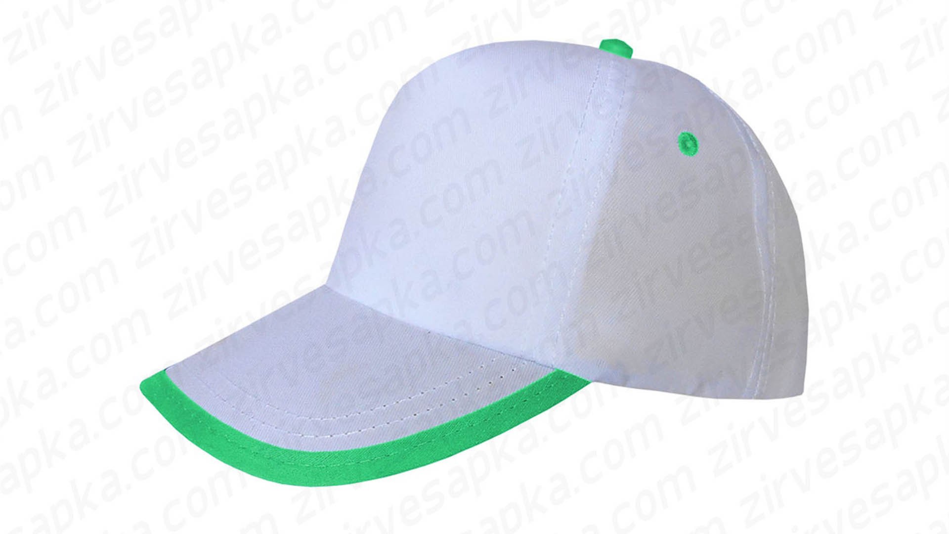 Siperi Biyeli Bereket Şapka - Beyaz Yeşil